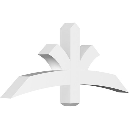Ekena Millwork Davenport Architectural Grade PVC Gable Bracket, 48"W x 20"H x 4"D x 4"F, 10/12 Pitch GBP048X20X0404DAV00